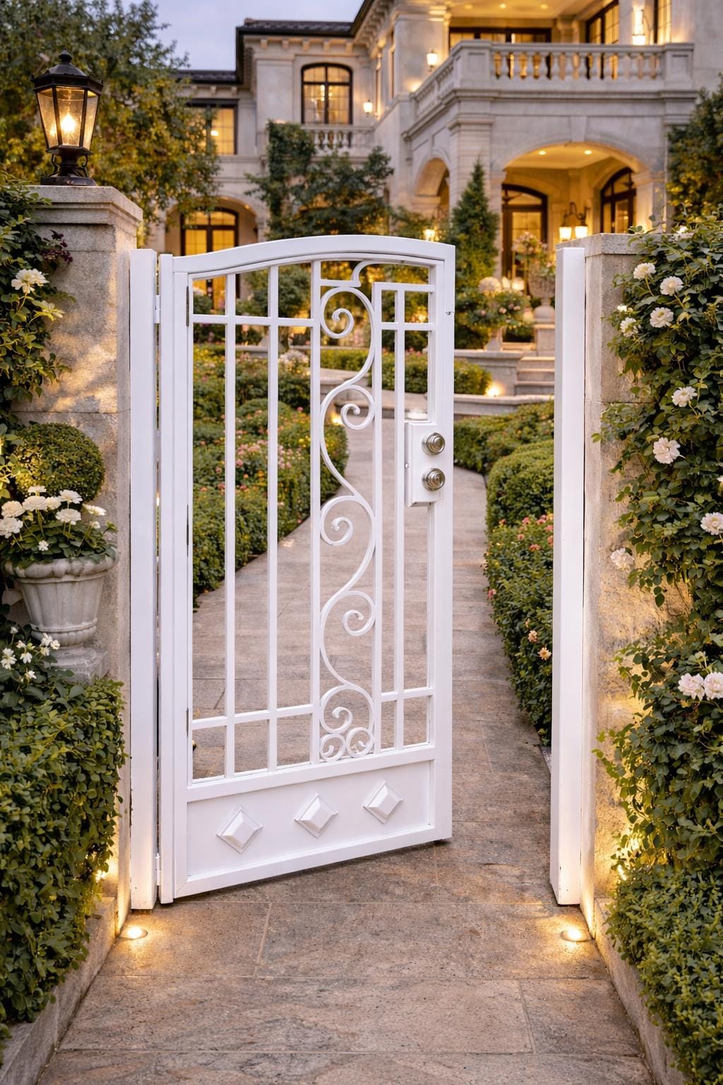 Estella Scroll Steel Walk Gate by the steel fabrication shop, product image 2