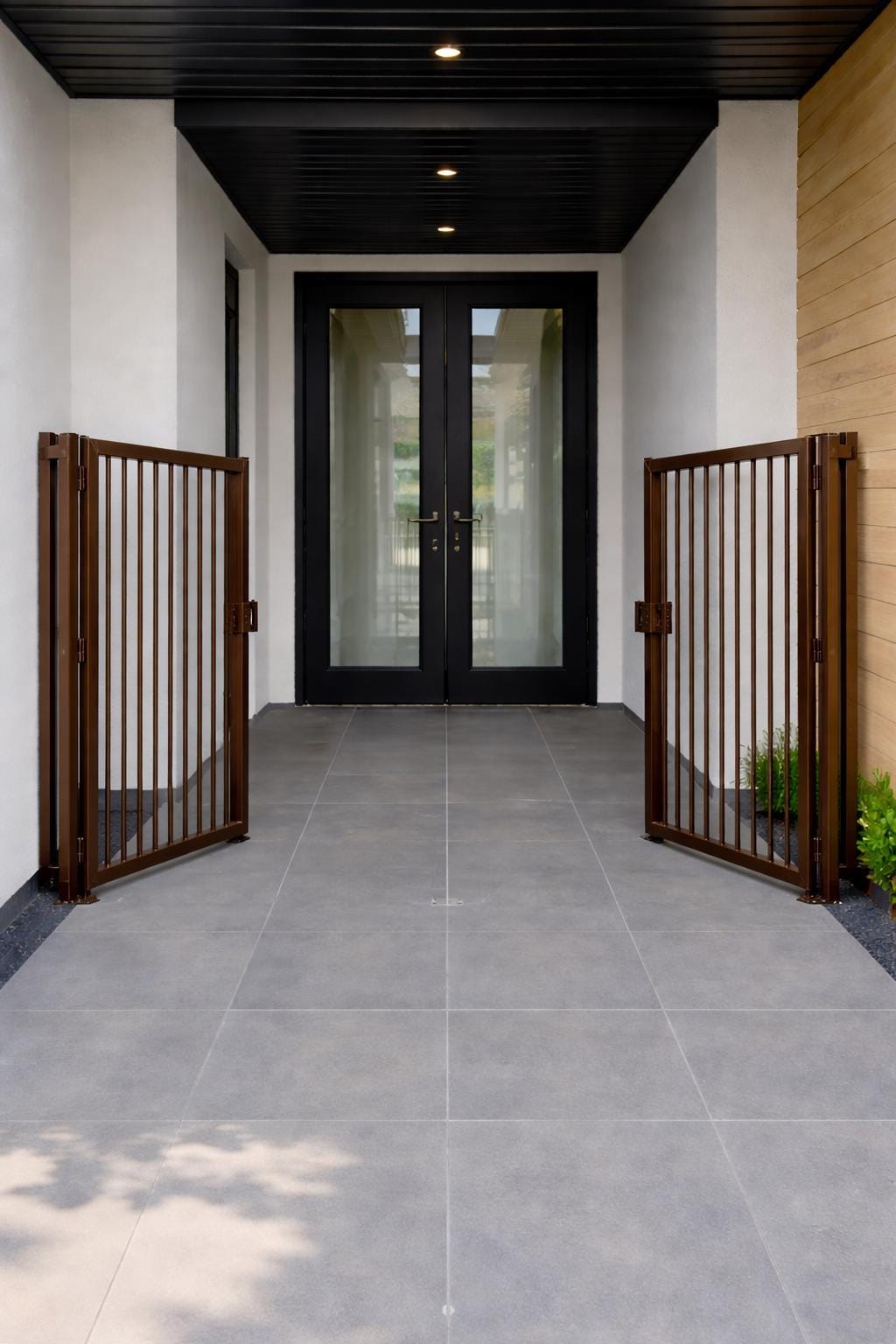 Aria Modern Steel Walk Gate – Custom Double Side Yard Entry Garden Pathway Gate by the steel fabrication shop, product image