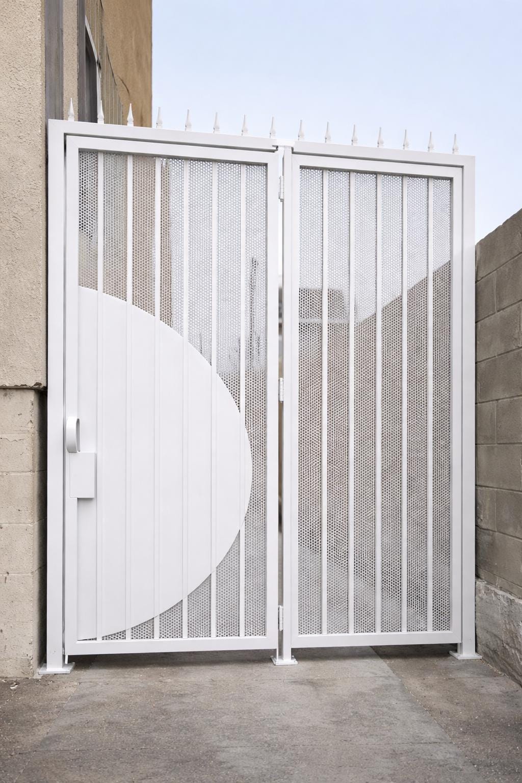 Noverra Steel Studio Eclipse Modern Double Steel Privacy Gate by the steel fabrication shop, product image 3