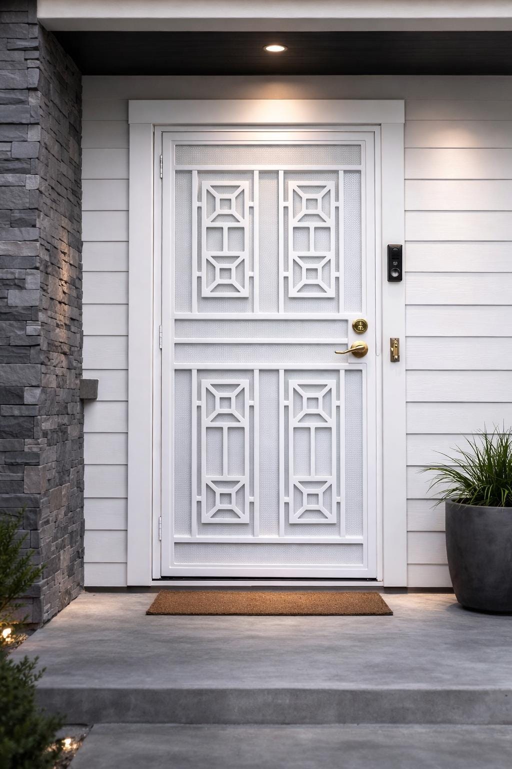 Orion Modern Single Steel Entry Door by the steel fabrication shop, product image 4