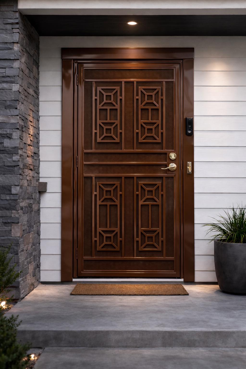 Orion Modern Single Steel Entry Door by the steel fabrication shop, product image 3