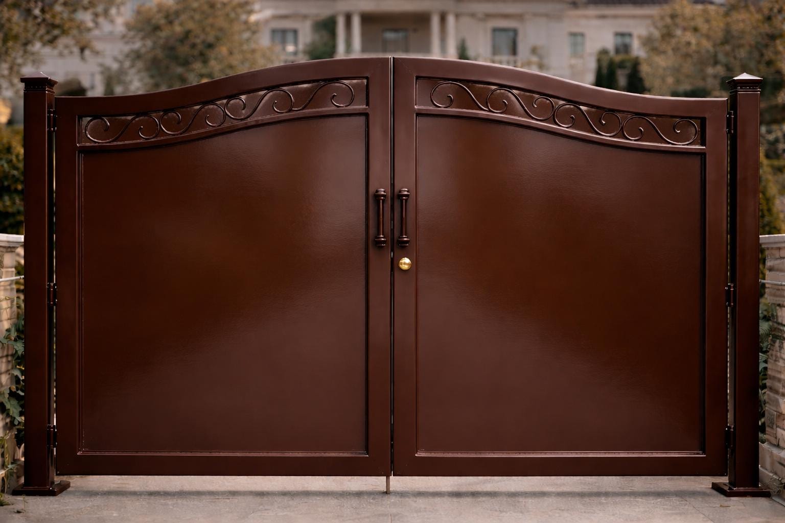 Bellagio Crest Double Driveway Gate by the steel fabrication shop, product image 2
