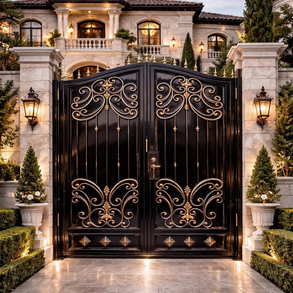 This signature Iron Driveway Gate by the steel fabrication shop, product image 2